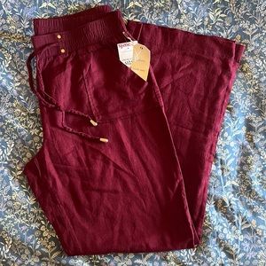 Ci Sono wide leg linen pant